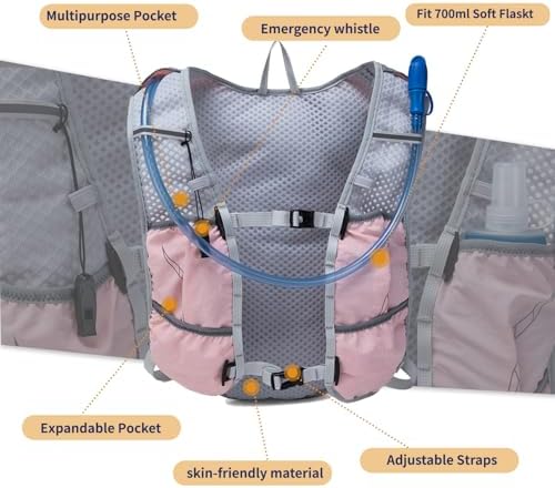 Lightweight Running Vest for Women and Men Hydration Backpack Pack with 1.5L Water Bladder Bag for Hiking Trail Running Gear Cycling Marathon