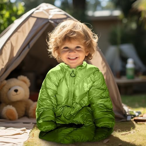 T40 Toddler Sleeping Bags Boys Girls | Ages 2-4 | Puffy Kids Sleeping Bag Camping Sleepovers |up to 46 in| Lightweight Compact Comfort for Indoor Outdoor Machine Washable