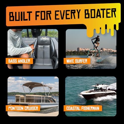 Boat Juice 2in1 Interior Boat Cleaner & Protectant Spray | Vinyl Boat Seat Cleaner + Ceramic UV Protection | Also for Upholstery, Carpet | Marine Detailing, Orange Creamsicle Scent, Made in USA (32oz)