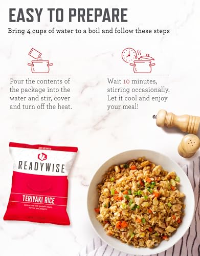 READYWISE - Ready Grab Bag, 60 Servings, Emergency Food Supply, MRE, Freeze Dried Survival Food, Meal Essentials for Camping, Hiking, & Emergencies, Individually Packaged, up to 25 year shelf life