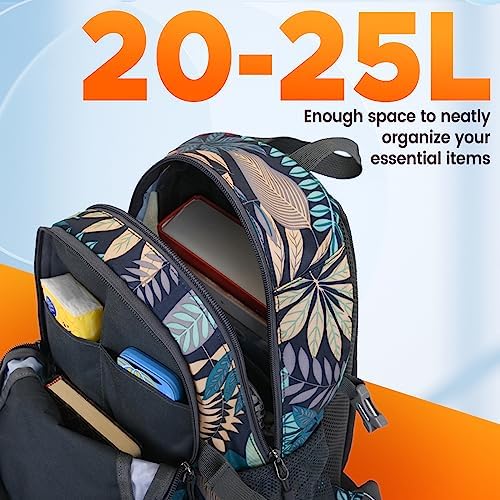 sunhiker Small Cycling Hiking Backpack Water Resistant Travel Backpack Lightweight Daypack M0714 (20-25L) (Leaf)