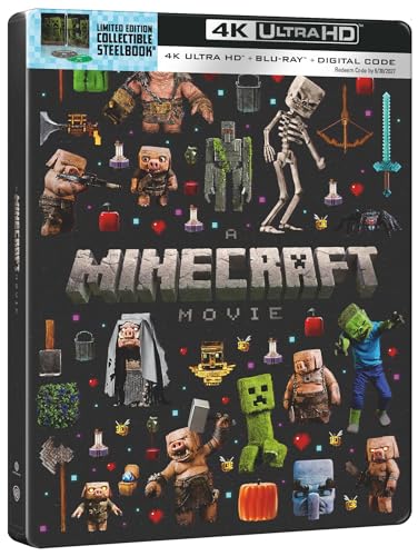 A Minecraft Movie - Limited Edition Steelbook (4K Ultra HD + Blu-ray + Digital)