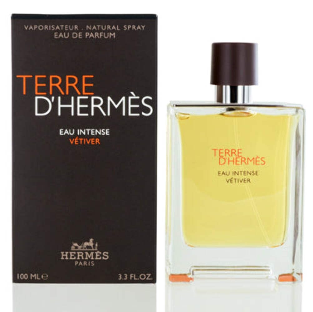 HERMES Terre D'Herm Eau Intense Vetiver Eau De Parfum for Men, 3.4 Ounce