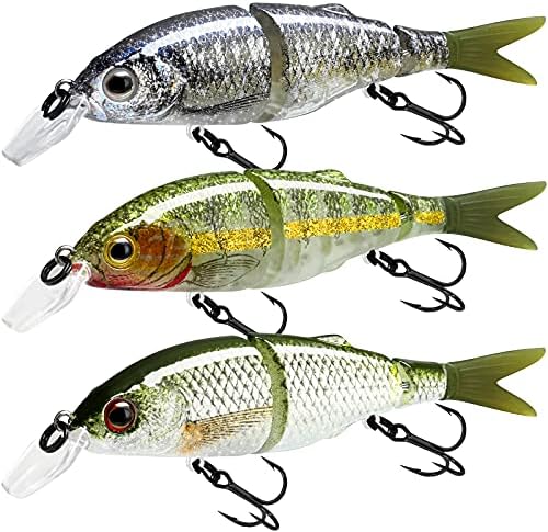 TRUSCEND Swimmax for Freshwater and Saltwater, Lifelike Fishing Lures for Bass Trout Crappie Walleye Pike Bluegill Salmon, Swimbait for Bass Fishing, Amazing Fishing Gear Gifts for Family Fishing