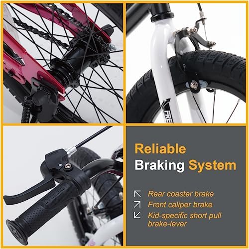 RoyalBaby Kids Bike EZ Freestyle Training Free Balance to Pedal Easy Learning Bicycle, 12-18 Inch for Toddlers to Big Kids