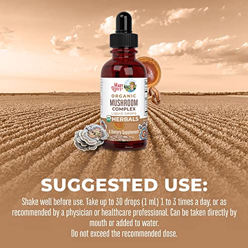 MaryRuth's USDA Organic Mushroom Complex Liquid Drops | Herbal Supplement | Immune Support | Cognitive Function | Stress Relief | Vegan | Non-GMO | 30 Servings