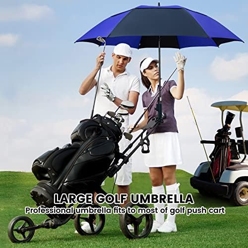 ZOMAKE Automatic Open Extra Large Golf Umbrella 51/54/62/68 Inch, Double Canopy Vented Windproof Oversize Stick Umbrellas for Rain