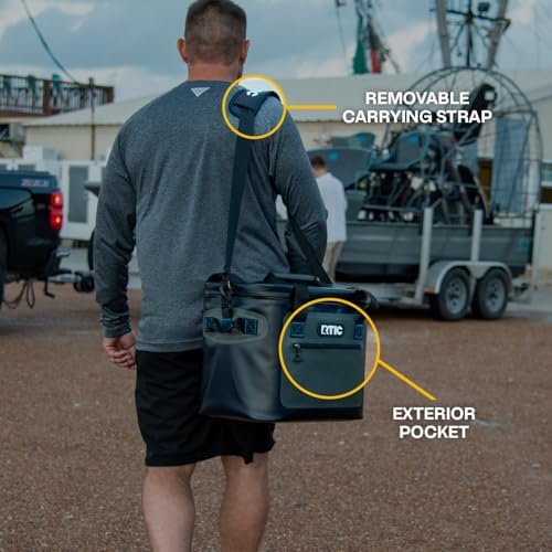 RTIC Ultra-Tough Soft Cooler 20 Can, Insulated Bag Portable Ice Chest Box for Lunch, Beach, Drink, Beverage, Travel, Camping, Picnic, Car, Trips, Floating Cooler Leak-Proof with Zipper