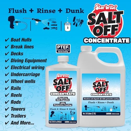 STAR BRITE Salt Off Concentrate - Ultimate Salt Remover Wash & Marine Engine Flush for Boats, Vehicles, Trailers, and More - 32 OZ (093932)
