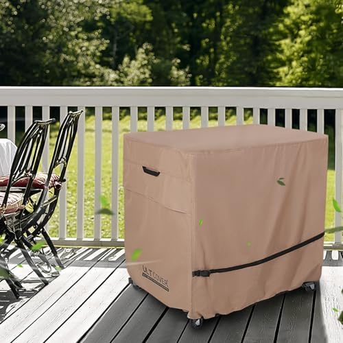 ULTCOVER Waterproof 65-80 Quart Patio Cooler Cart Rolling Ice Chest Cover 32L x 18W x 32H inch