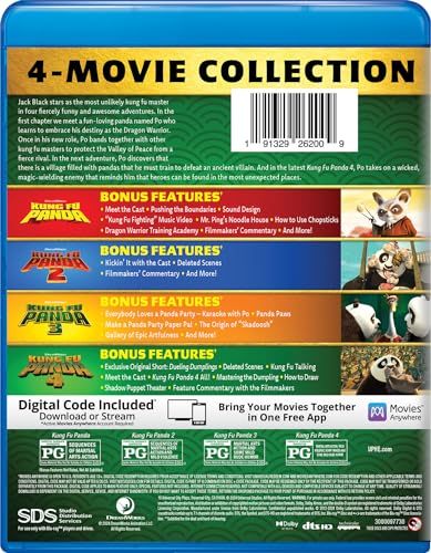 Kung Fu Panda: 4-Movie Collection - Blu-ray + Digital