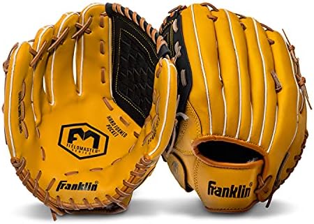 Franklin Sports Baseball + Softball Gloves - Field Master Adult + Youth Baseball + Softball Gloves - Right Hand + Left Hand Gloves - Infield + Outfield Mitts - Multiple Sizes + Colors