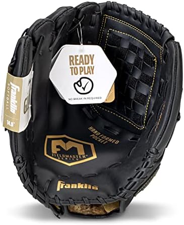 Franklin Sports Baseball + Softball Gloves - Field Master Adult + Youth Baseball + Softball Gloves - Right Hand + Left Hand Gloves - Infield + Outfield Mitts - Multiple Sizes + Colors