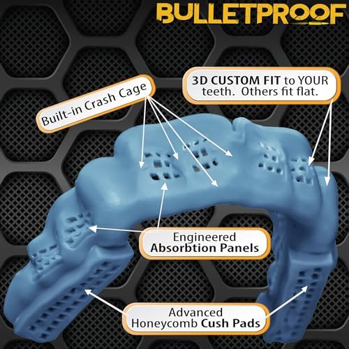 Bulletproof: World’s Thinnest Most Breathable Mouthguard is 3X Stronger! MMA Football Basketball Hockey Lacrosse Rugby BJJ Boxing Sports Mouth Guard Grinding Teeth. Men Women Adult Youth Kids Braces