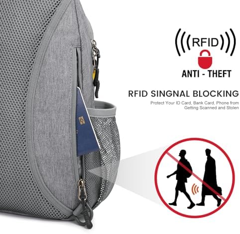 G4Free Sling Bag RFID Blocking Crossbody Backpack Travel Chest Bag Hiking Daypack for Women Men Outdoor Sports