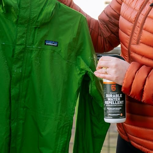 GEAR AID Revivex Durable Water Repellent (DWR) Spray for Restoring Waterproofing on Rainwear, Gore-TEX, Soft Shells, Waders, Tents, Ski, Paddle and Camping Gear, Various Sizes Available