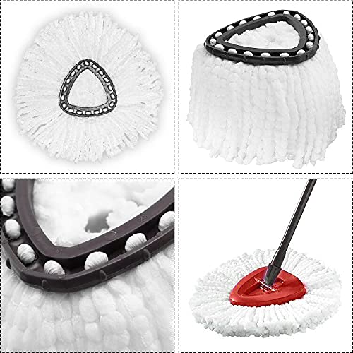 O-Ceda Easy Wrin Spin Mop Replacement - 8 Pack Microfiber Spin Mop Heads, Easy Cleaning Refills