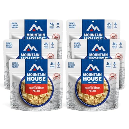 Mountain House Chicken & Mashed Potatoes | Freeze Dried Backpacking & Camping Food | Gluten-Free | 6-Pack