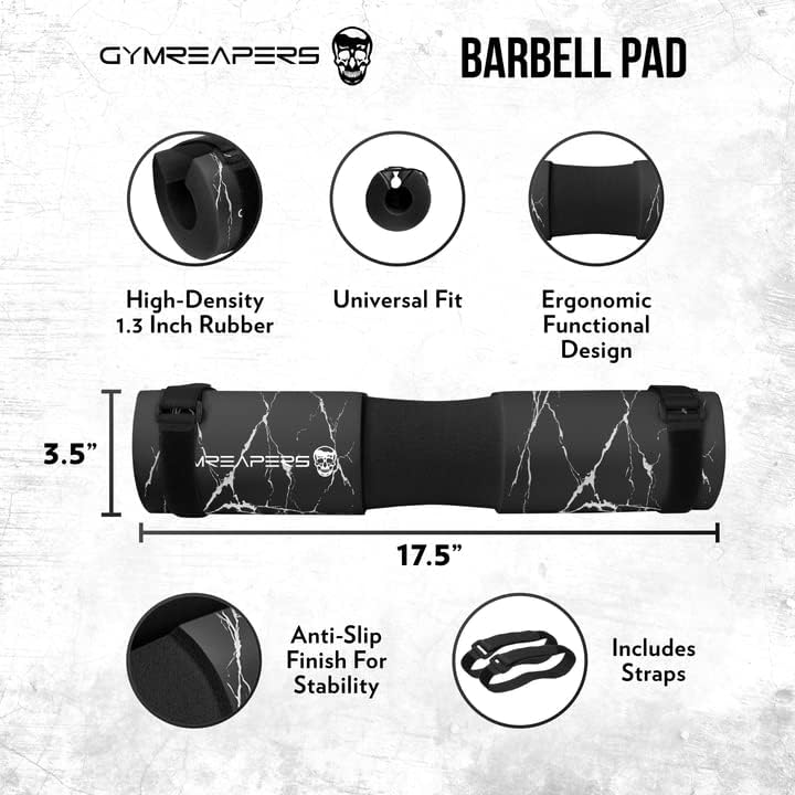 Gymreapers Barbell Squat Pad - Protective Bridge Pad for Hip Thrust, Squats, Lunges - Hip Support, Neck Protection for Bar