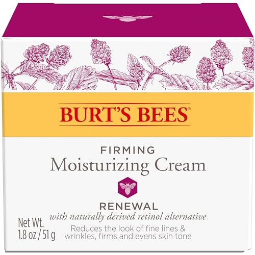 Burt's Bees Skin Care Stocking Stuffers, Face Moisturizer, Firming Face Cream, Anti-Aging Retinol Alternative, Moisturizing Natural Origin Skin Care Christmas Gifts, 1.8 Ounce