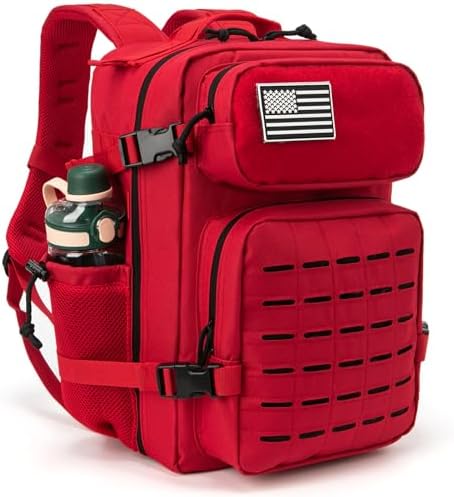 QT&QY 25L/35L/45L Military Tactical Backpack For Men Molle Daypack 3 Day Bug Out Bag Hiking Rucksack With Bottle Holder