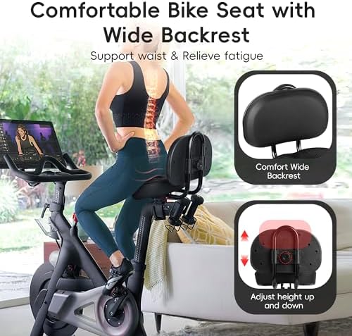 Oversized Bike Seat for Peloton Bike & Bike+, Comfort Seat Cushion Compatible with Peloton, Road or Exercise Bikes, Bicycle Wide Saddle Replacement for Men & Women, Accessories for Peloton