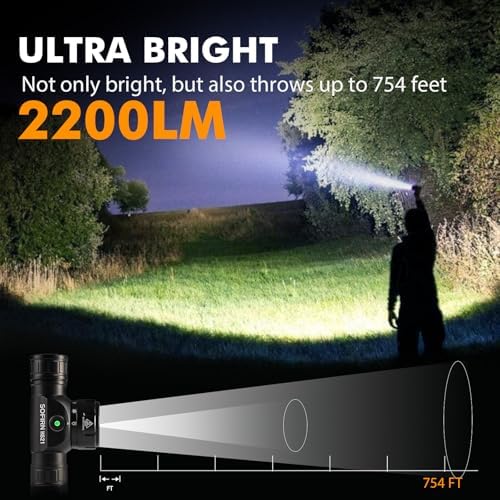 Sofirn HS21 Headlamp with Red Light, 2200 Lumen Led Bright Head lamp USB C Rechargeable with Spotlight, Floodlight, Powerful Headlight Waterproof for Adults, Camping, Hunting, Hardhat, Work, Emergency