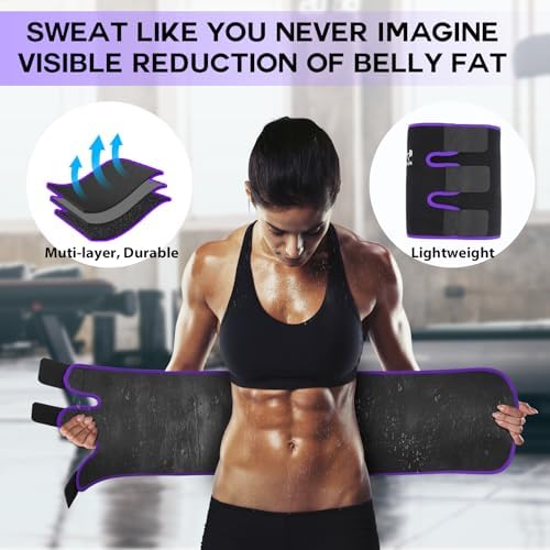 Waist Trimmer Belt Men Sweat Band Stomach Wrap, Waist Trainer for Women Workout