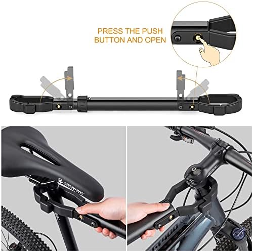 Bike Crossbar Adapter for Bike Rack (32kg/70lbs) - Top Tube Cross-Bar Adjustable - Bicycle Bike Adapter Bar for Low-Step Step-Through Bikes, BMXs, Ladies and Kids Bikes (1 PC)