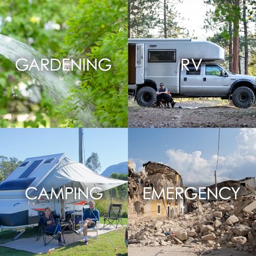 Collapsible Water Container Jug with Spigot, 2 Packs 5.3 Gallon BPA Free Camping Water Storage Carrier for Outdoor Hiking Backpacking & Emergency Survival Kit, Foldable Portable Canteen