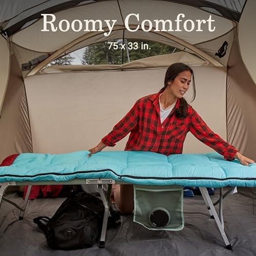 Coleman Flatlands 30/40/50°F Adult Sleeping Bag, Made from 100% Recycled Material, Big & Tall Options, Cool-Weather Sleeping Bag