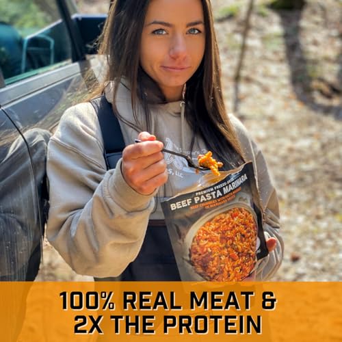 Peak Refuel Bucket + Spork | 100% Real Meat | Premium Freeze-Dried Meals for Backpacking, Camping & Survival | 24 Servings | MRE Emergency Food