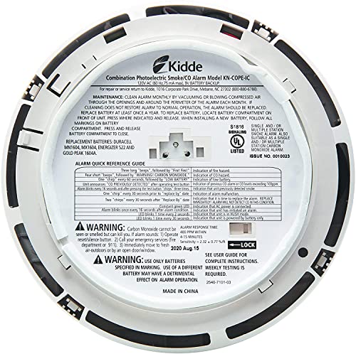 Kidde Smoke & Carbon Monoxide Detector, Hardwired Interconnect, Combination Smoke & CO Alarm with Battery Backup, Voice Alerts, 2 Pack