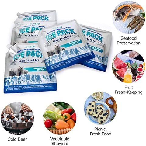 Cooler Ice Packs Reusable Ice Packs for Coolers Long Lasting Freezer Packs for Cooler Bag, Lunch Bags, Cooler Backpacks