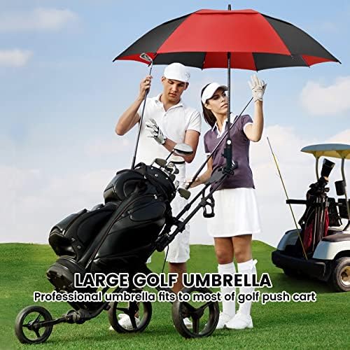 ZOMAKE Automatic Open Extra Large Golf Umbrella 51/54/62/68 Inch, Double Canopy Vented Windproof Oversize Stick Umbrellas for Rain
