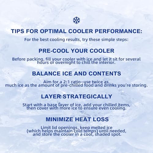 WEIZE Ultra-Light 55 Quart Hard Cooler Insulated Portable Ice Chest Box with Bottle Opener, Keeps Cold up to 8 Days for Beach, Drink, Beverage, Camping, Picnic, Fishing, Boat, Barbecue, White