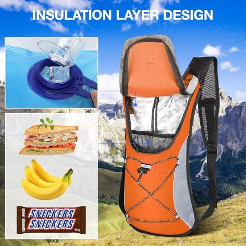 KUYOU Hydration Backpack Hydration Pack with 2L Water Bladder, Lightweight Insulation Water Backpack for Cycling,Hiking, Running,Climbing