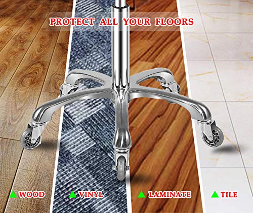 Ainilaily Rolling Stool with Wheels, Heavy Duty Hydraulic Massage Stool for Shop Guitar Lab Tattoo Workbench Medical, Adjustable Swivel Chair (Black)