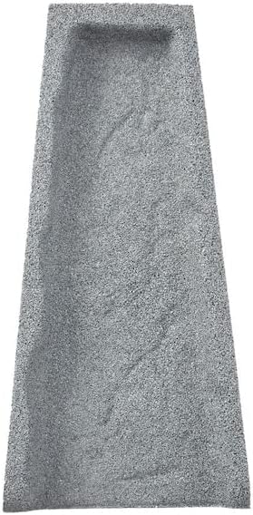 Rubberific Premium Rubber Downspout Splash Block, Rain Guard, Stone Textured Drain Extender (Gray)