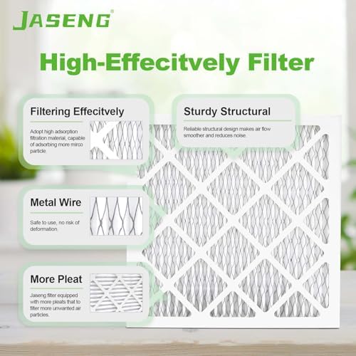 14x14x1 Air Filters, MERV 8 Pleated HVAC Furnace Filters (6-Pack) - Dust Defense, MPR 600 - exact dimensions: 13.75"x13.75"x0.75" - Replacement for AC, Heater, and Ventilation Systems