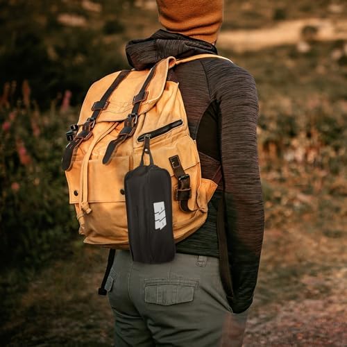 Lightweight Camping Chair, Portable Camping Chair with Carry Bag for Adults, Low Back Folding Compact Outdoor Chair for Backpacking, Hiking, Beach Garden, Picnic, and Travel (Black)