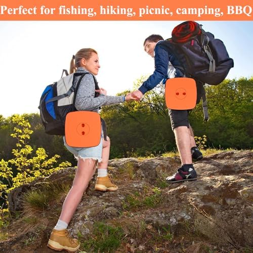 Fishboy Upgraded Square Collapsible Stool, 400lbs Max Weight, Lightweight But Sturdy, Portable Retractable Folding Telescoping Foldable Camping Stool for Adults Outdoor Fishing Hiking Travel BBQ