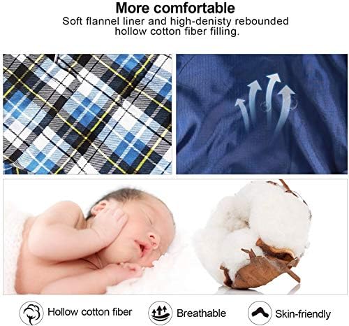 REDCAMP Flannel Sleeping Bag for Adults, Comfortable Cotton Sleeping Bags for Camping with Detachable Hood, Red/Grey/Blue