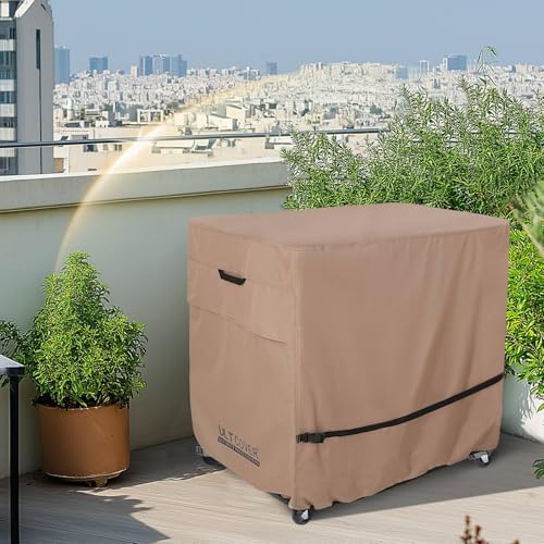 ULTCOVER Waterproof 65-80 Quart Patio Cooler Cart Rolling Ice Chest Cover 32L x 18W x 32H inch