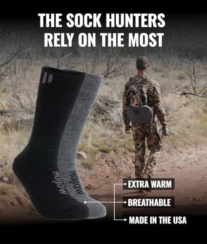 HOLLOW Alpaca Boot Socks for Men and Women, Moisture Wicking Alpaca Socks for Hiking, Running, Temperature Regulating