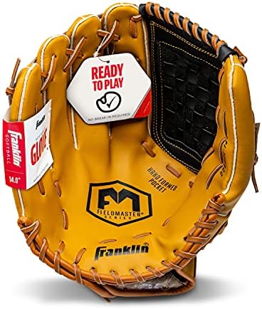 Franklin Sports Baseball + Softball Gloves - Field Master Adult + Youth Baseball + Softball Gloves - Right Hand + Left Hand Gloves - Infield + Outfield Mitts - Multiple Sizes + Colors