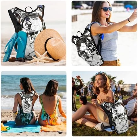 Reflective Hydration Backpack, Hydration Pack - Water Backpack with 2L/3L Hydration Bladder, Essential for Festivals - Rave Hydration Pack for Hiking, Running, Cycling, and Festivals