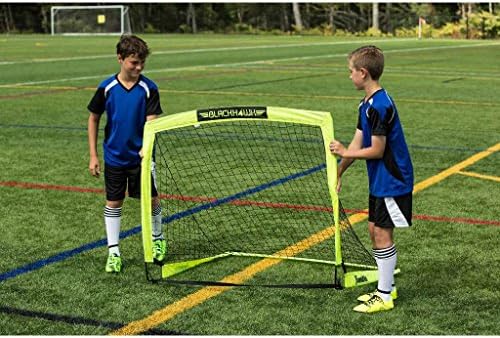 Franklin Sports Blackhawk Backyard Soccer Goal - Portable Pop Up Soccer Nets - Youth + Adult Folding Indoor + Outdoor Goals - Multiple Sizes + Colors - Perfect for Games + Practice