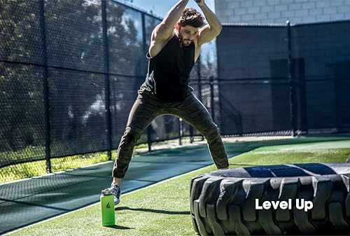 HYDRO CELL Stainless Steel Insulated Water Bottle with Straw - For Cold & Hot Drinks - Metal Vacuum Flask with Screw Cap and Modern Leakproof Sport Thermos for Adults (Neon 32oz)