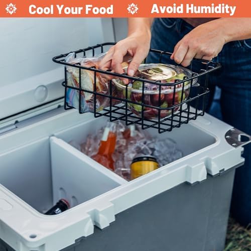 32 qt Cooler Basket Compatible with RTIC 32 Cooler, Perfect for Organization Accessory, Black